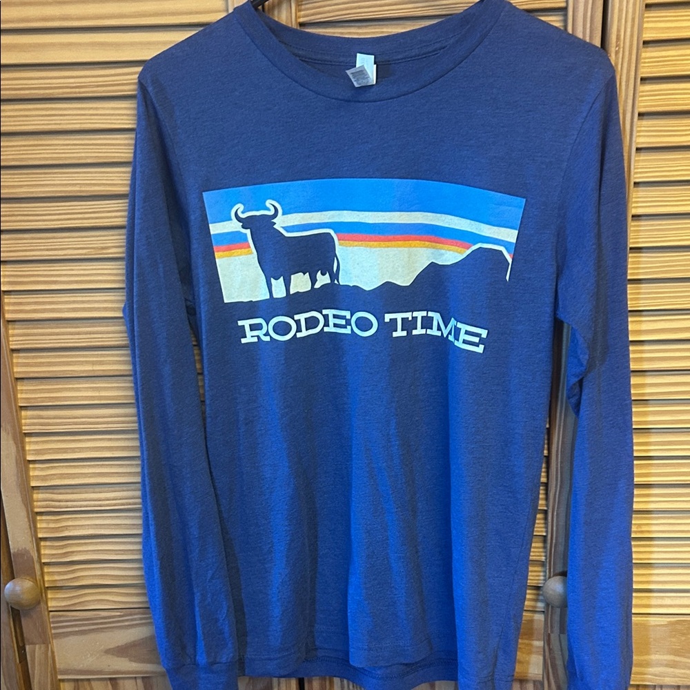 Bella Canvas Rodeo Time Long Sleeve Tee - Navy Blue